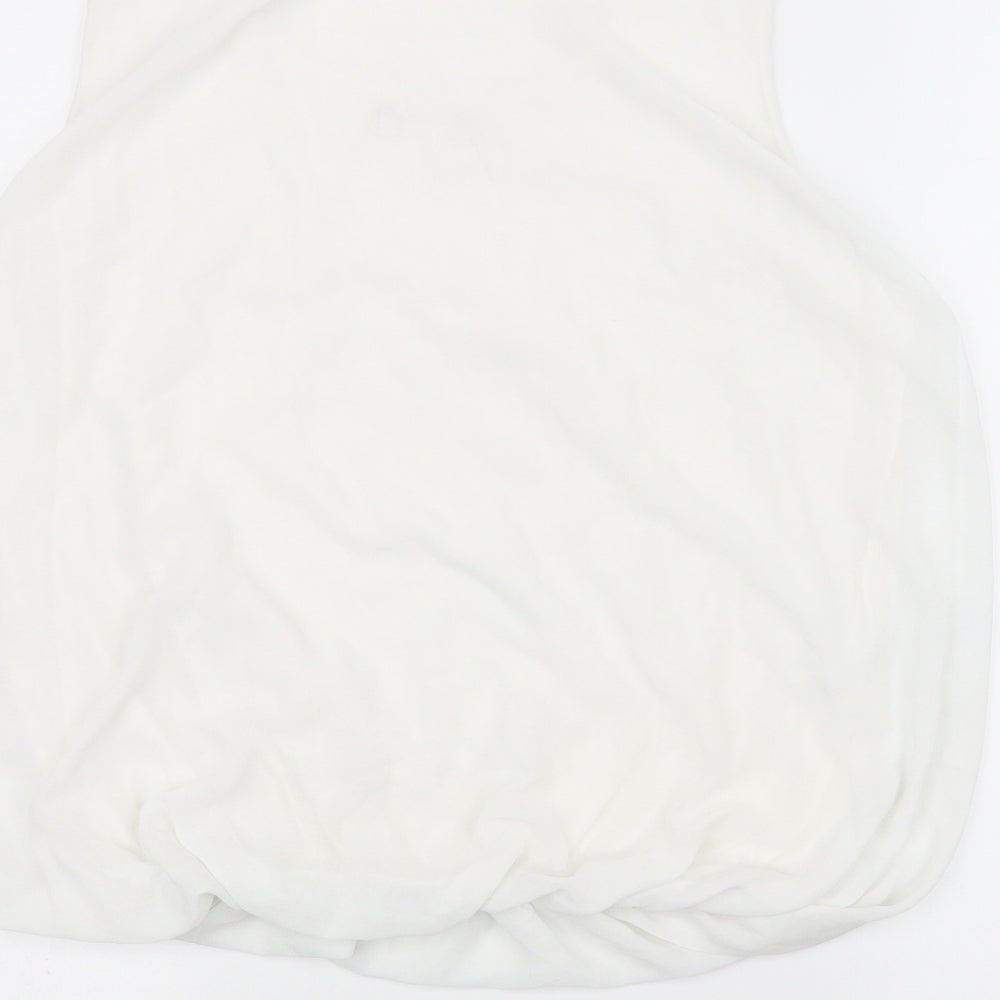 Quiz Womens White Basic T-Shirt Size S