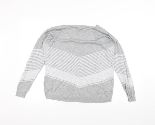 Maison de nimes Womens Grey Pullover Jumper Size S