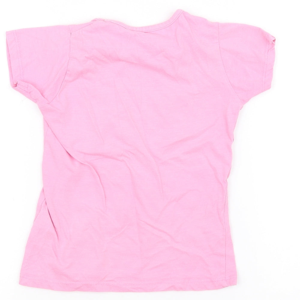 E-vie Girls Pink Basic T-Shirt Size 5 Years
