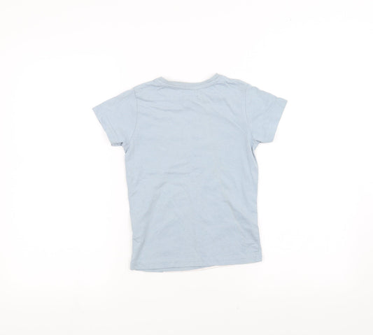 lily&dan Girls Blue Basic T-Shirt Size 5-6 Years