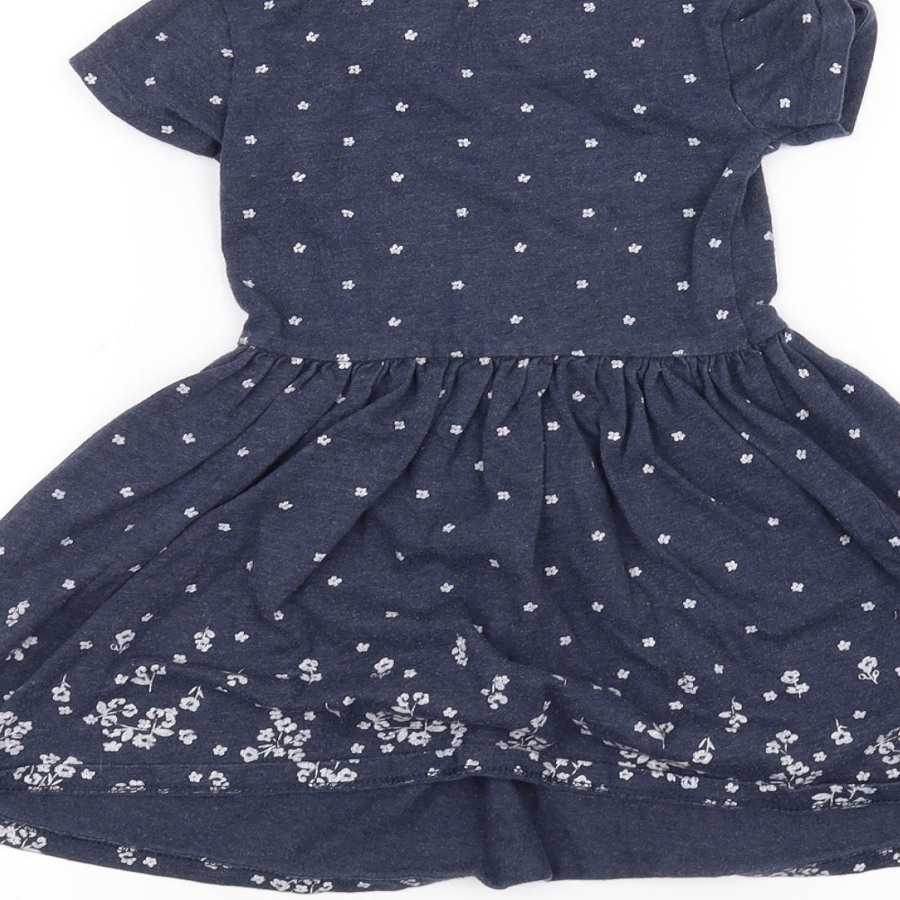 George Girls Blue Basic T-Shirt Size 4-5 Years