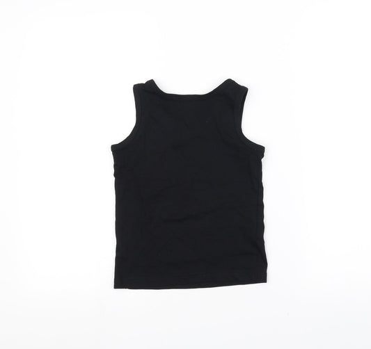 Primark Girls Black Basic Tank Size 4-5 Years
