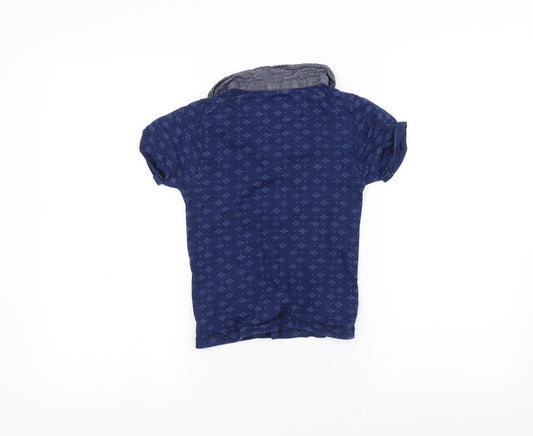 Rebel Boys Blue Basic Polo Size 5-6 Years
