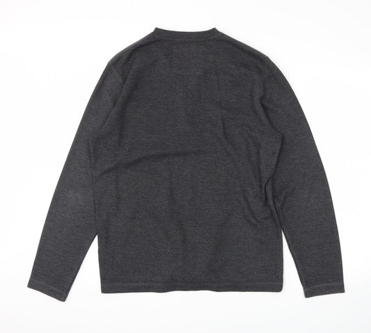 NEXT Womens Grey Henley Jumper Size M