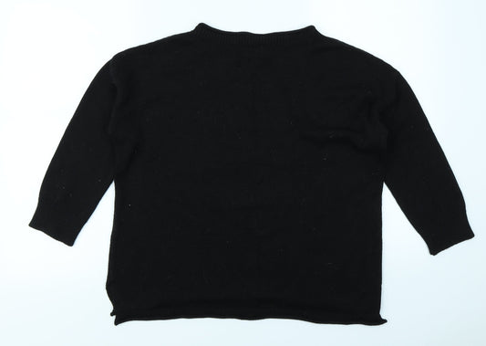 Papaya Womens Black Pullover Jumper Size S