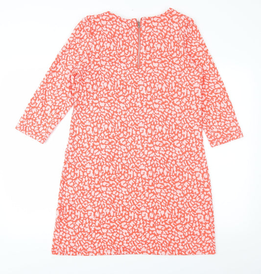 Marilyn&John Womens Orange Animal Print A-Line Size M