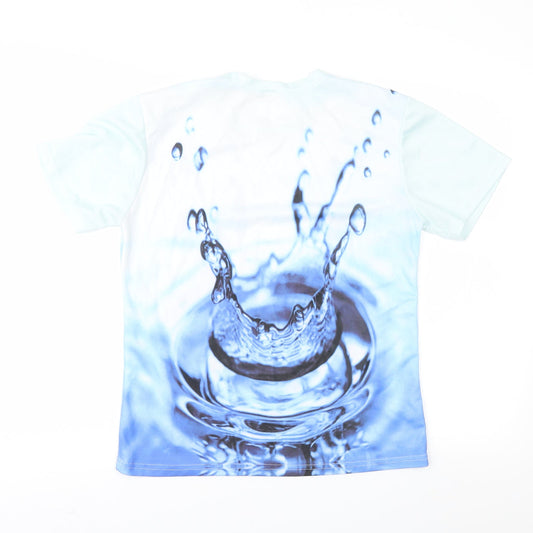 Devin Du Womens Blue Basic T-Shirt Size M