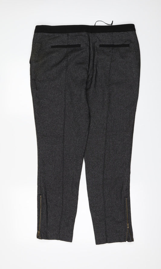 Sisley Womens Grey Trousers Size 14 L26 in