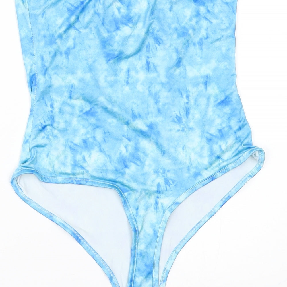 PRETTYLITTLETHING Womens Blue Bodysuit One-Piece Size 6 - STRAPLESS