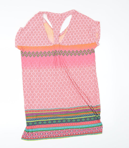 NEXT Womens Multicoloured Geometric Tunic T-Shirt Size 10