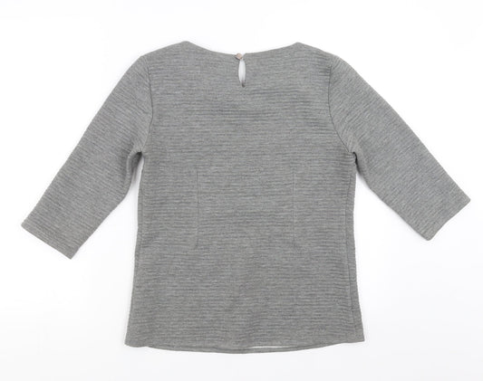 xana Womens Grey Pullover Sweatshirt Size 8