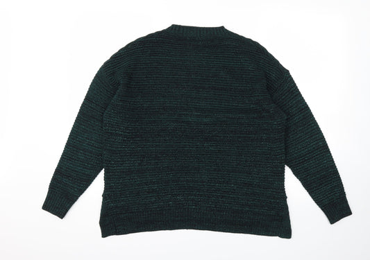 M&S Womens Green Pullover Jumper Size 14