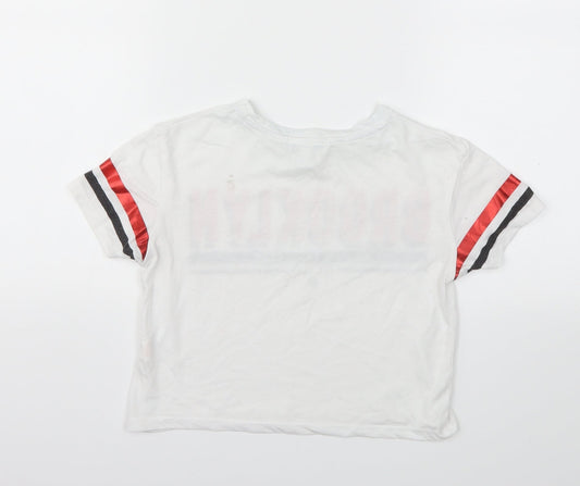 Primark Girls White Basic T-Shirt Size 7-8 Years