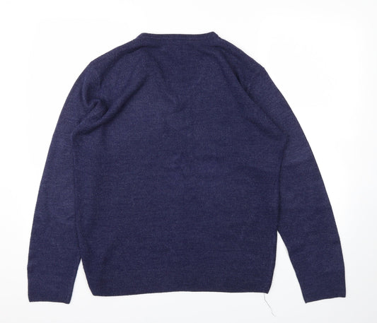 Easy Mens Blue Pullover Sweatshirt Size M