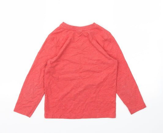 George Boys Red Animal Print Basic T-Shirt Size 5-6 Years