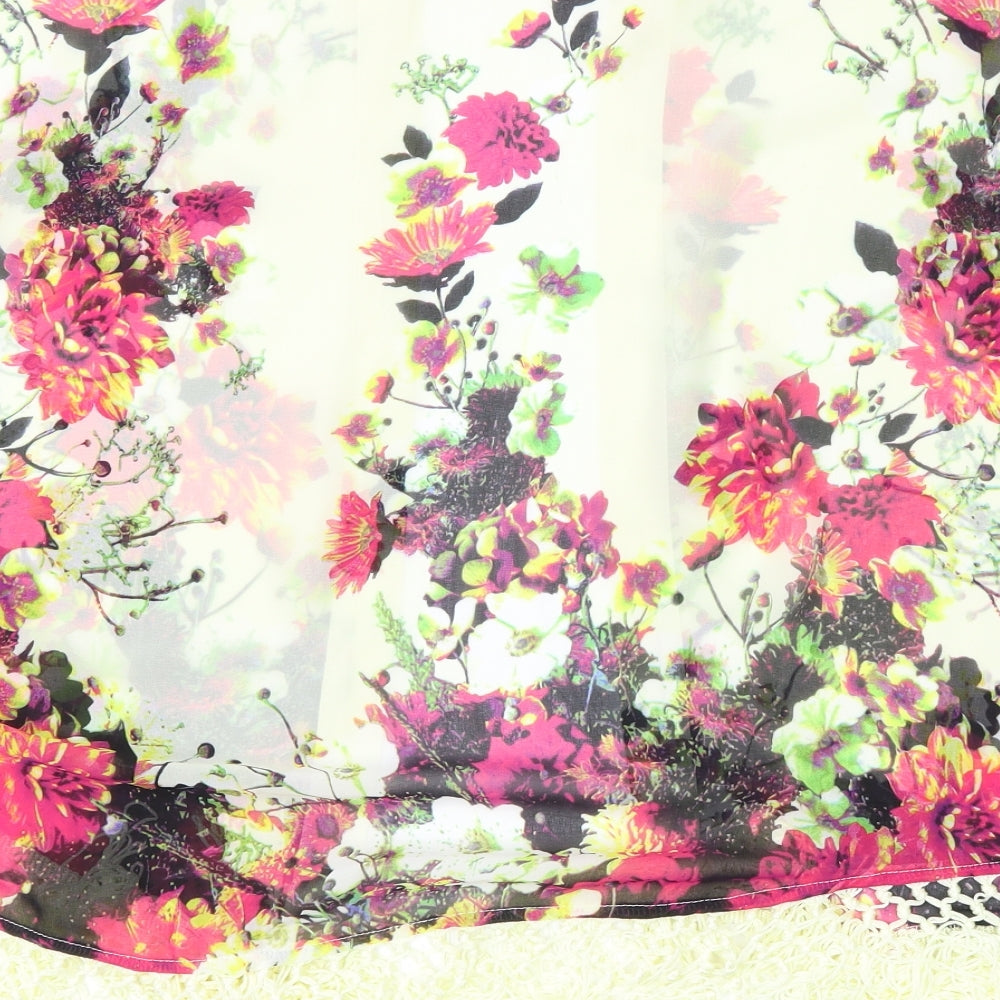 Parsian Collection Womens Multicoloured Floral Cardigan Jumper Size 8