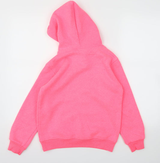 Varsany Girls Pink Houndstooth Pullover Jumper Size 9-10 Years