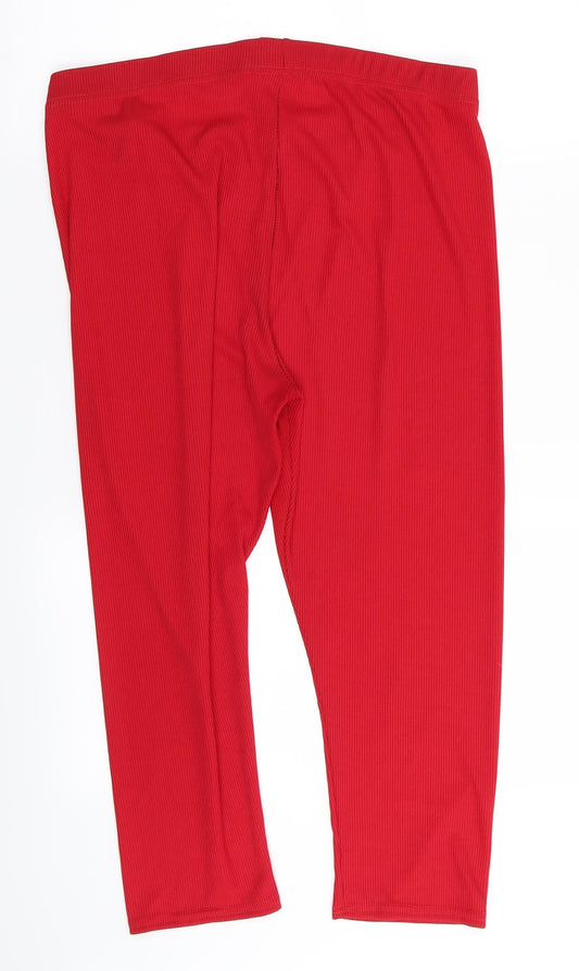 Preworn Womens Red Capri Trousers Size 32 in L20 in
