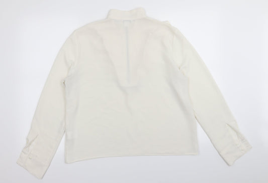 Monki Womens White Basic Blouse Size M