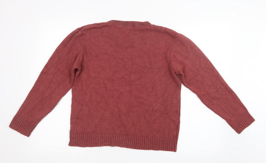 Pyari Womens Red Knit Pullover Jumper Size L
