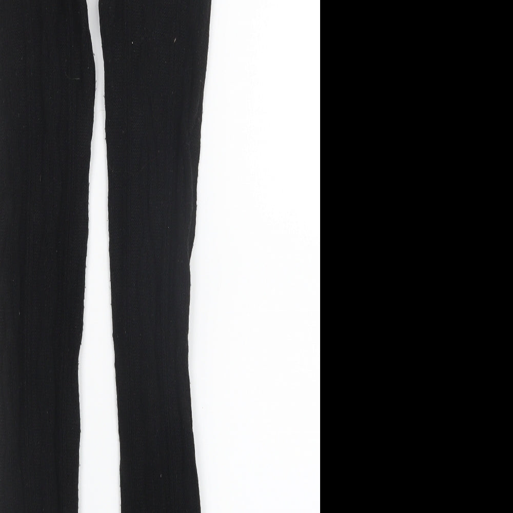 Preworn Womens Black Knit Trousers Size S L27 in