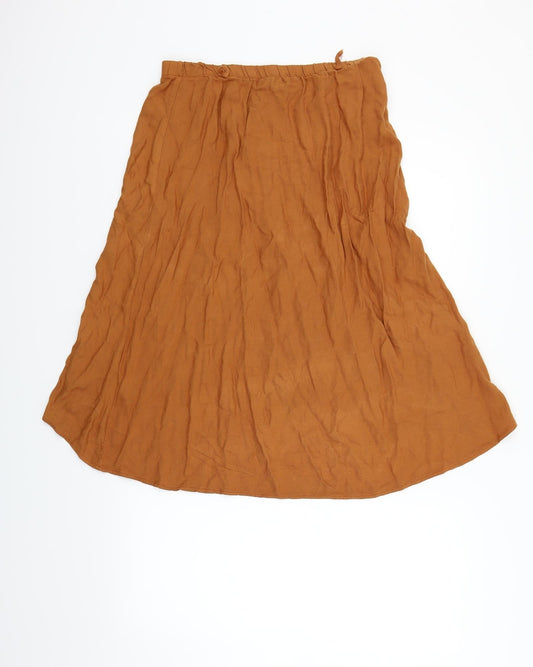 eVIE Womens Orange Houndstooth Flare Skirt Size 10