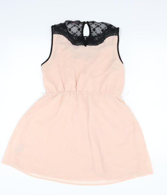 Miss Selfridge Womens Pink Fit & Flare Size 12