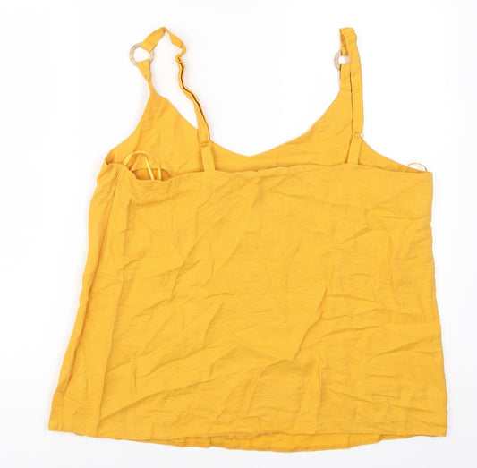 Select Womens Orange Basic Tank Size 16