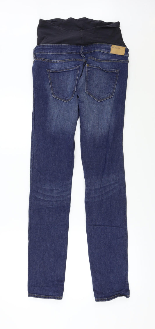 mama Womens Blue Skinny Jeans Size 8 L31 in