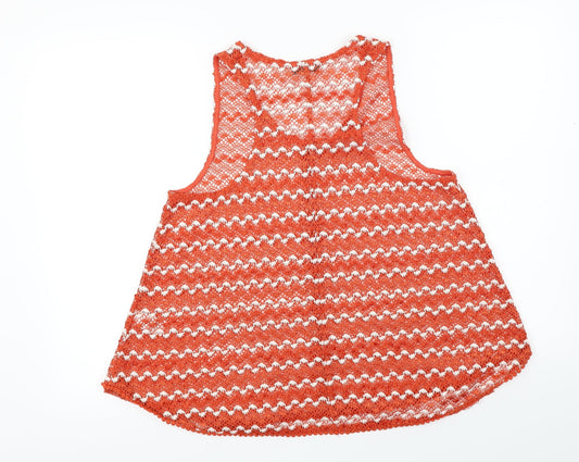 NEXT Womens Orange Basic T-Shirt Size 12