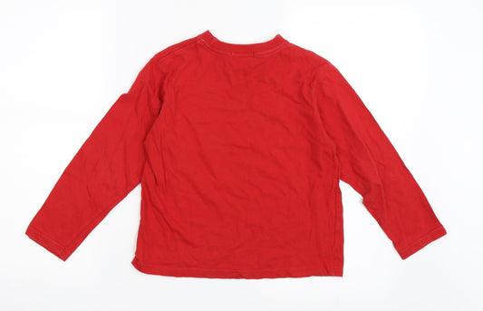 George Boys Red Basic T-Shirt Size 6-7 Years