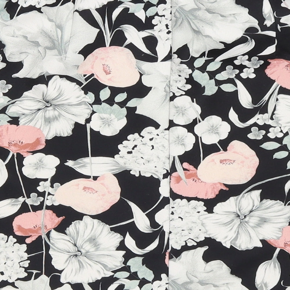 Miss Selfridge Womens Black Floral Mini Skirt Size 10