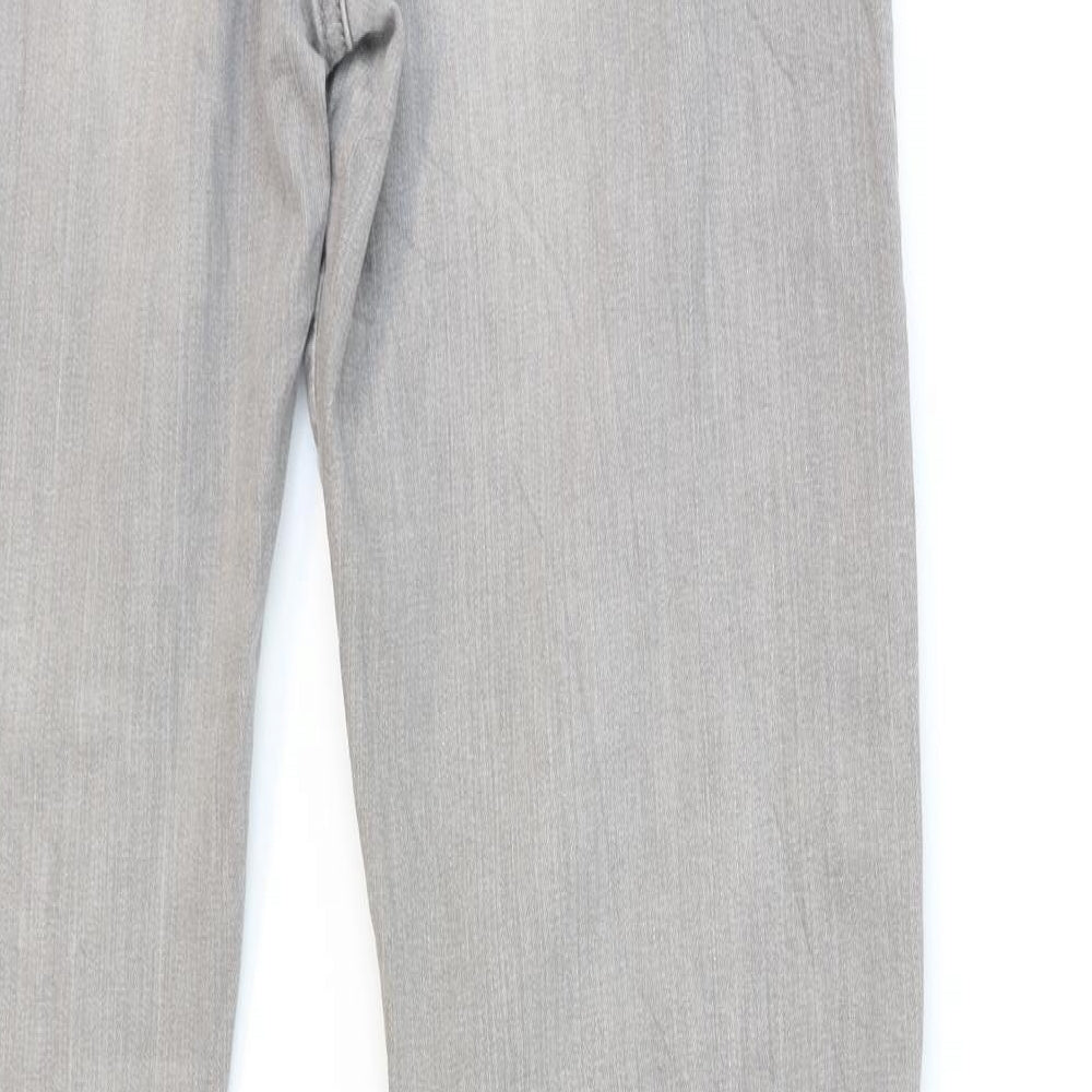TREDY Womens Grey Denim Skinny Jeans Size 12 L30 in