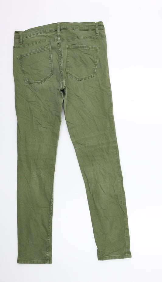 Gemma Womens Green Denim Skinny Jeans Size 31 in L29 in