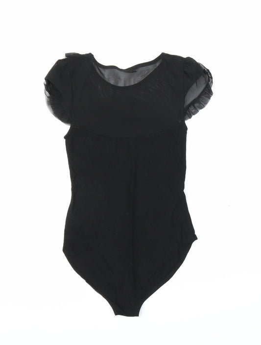 Miss Selfridge Womens Black Leotard One-Piece Size 8