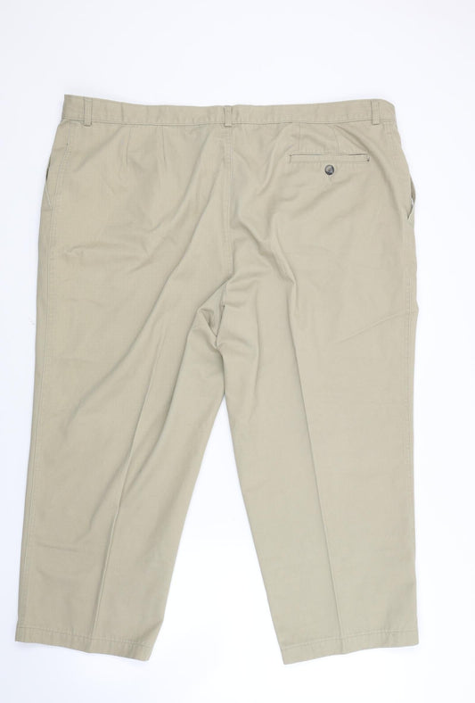 XL Mansize Mens Beige Trousers Size 48 L23 in - Short leg