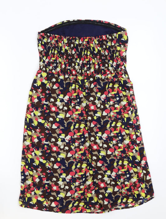 tenki Womens Black Floral A-Line Size M