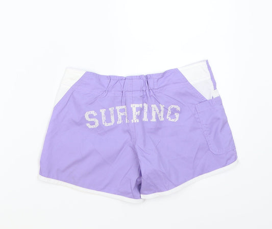 Nicole Womens Purple Bermuda Shorts Size S
