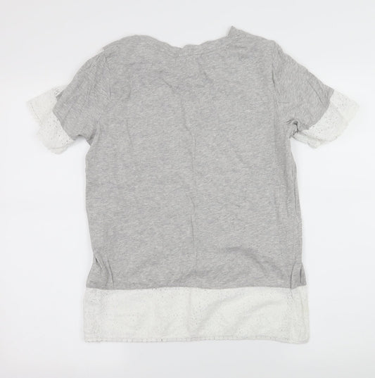 Falmer Heritage Womens Grey Jersey Basic T-Shirt Size 10