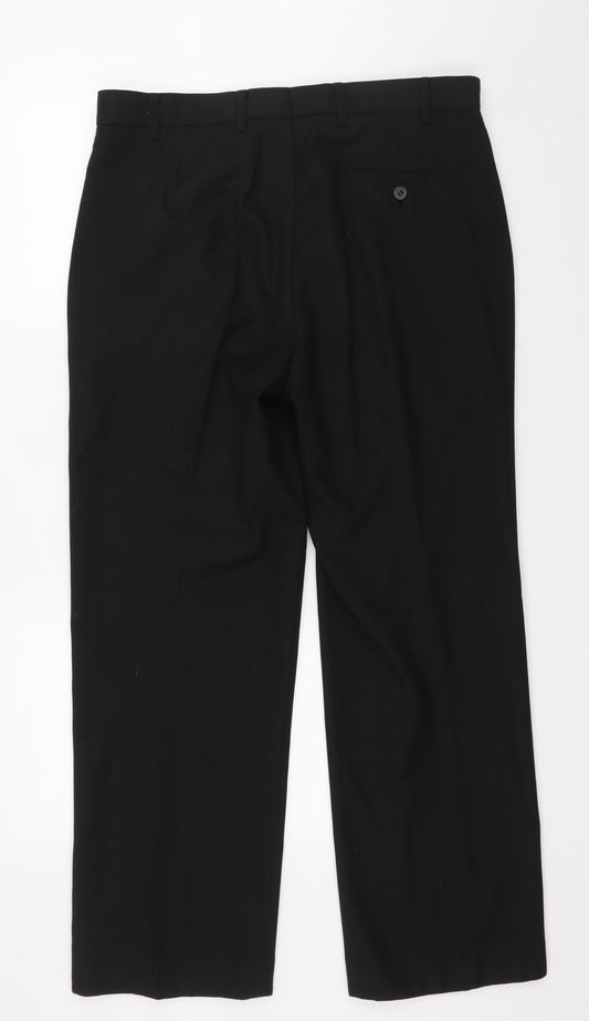 Butler & Webb Mens Black Trousers Size 34 in L29 in