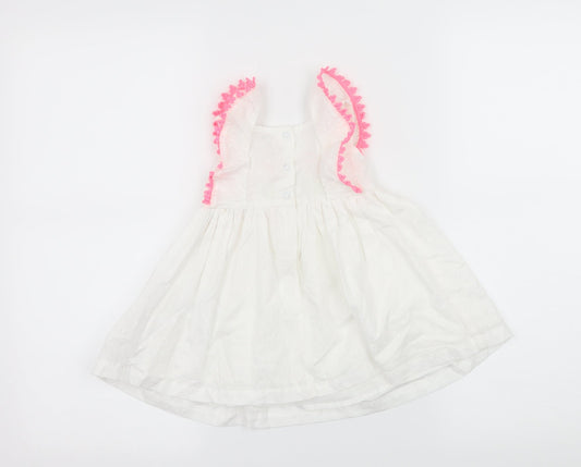 Minoti Girls White Fit & Flare Size 6-9 Months