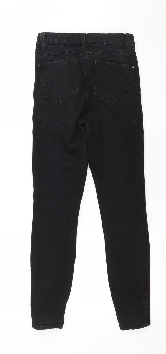 Denim & Co. Womens Black Denim Skinny Jeans Size 8 L25 in