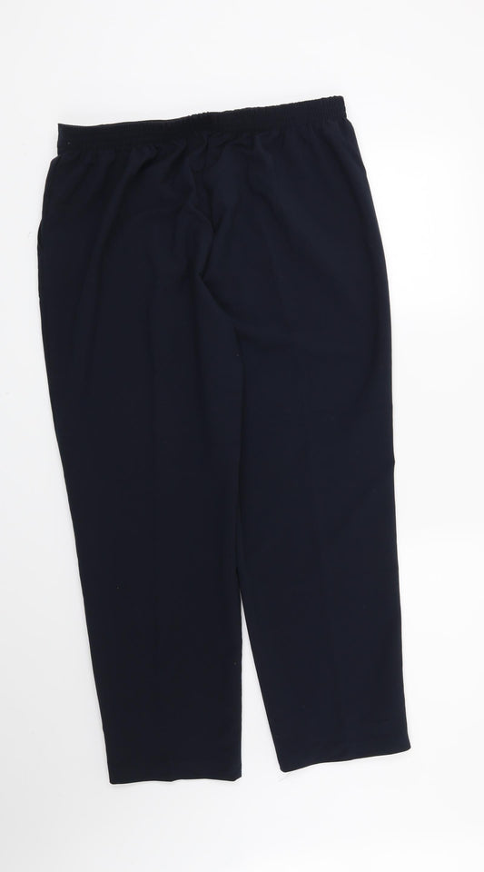 Laura Scott Womens Blue Trousers Size 16 L28 in