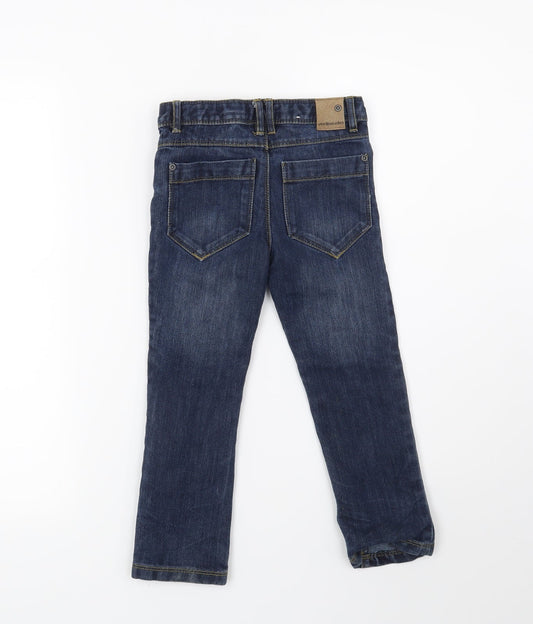 Vertbaudet Boys Blue Straight Jeans Size 5 Years