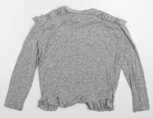 River Island Girls Grey Knit Pullover Jumper Size 10 Years