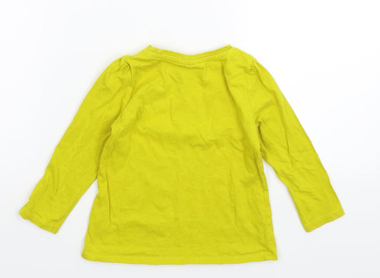 So Cute Girls Yellow Basic T-Shirt Size 2-3 Years