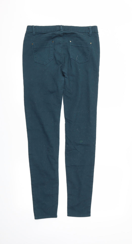 DenimCo Womens Green Skinny Jeans Size 12 L20 in
