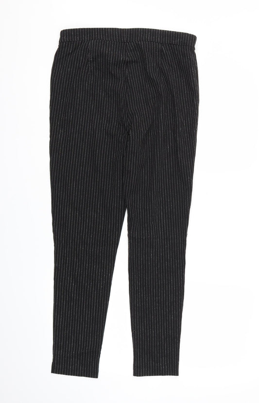 Dorothy Perkins Womens Black Striped Dress Pants Trousers Size 12 L27 in