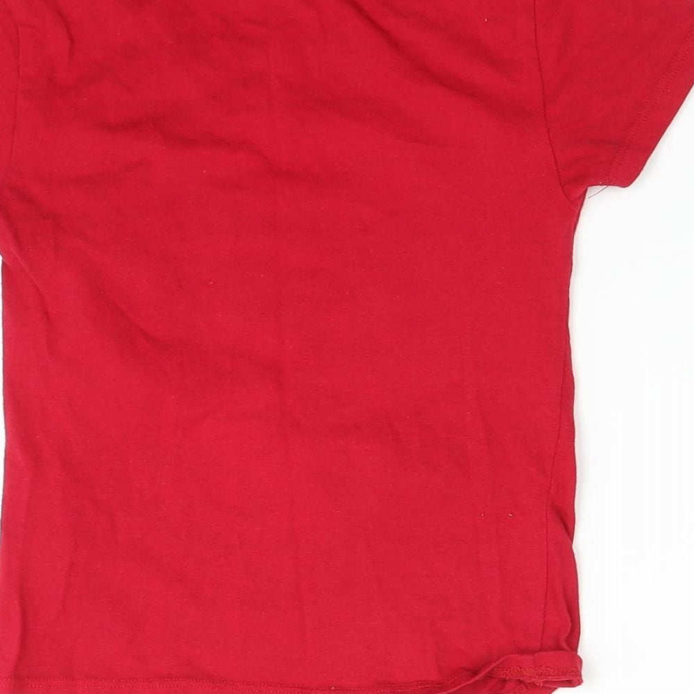 Cute 4 u Girls Red Basic T-Shirt Size 6 Years - embossed