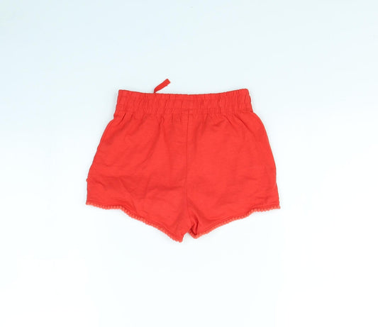 TU Girls Red Bermuda Shorts Size 7 Years